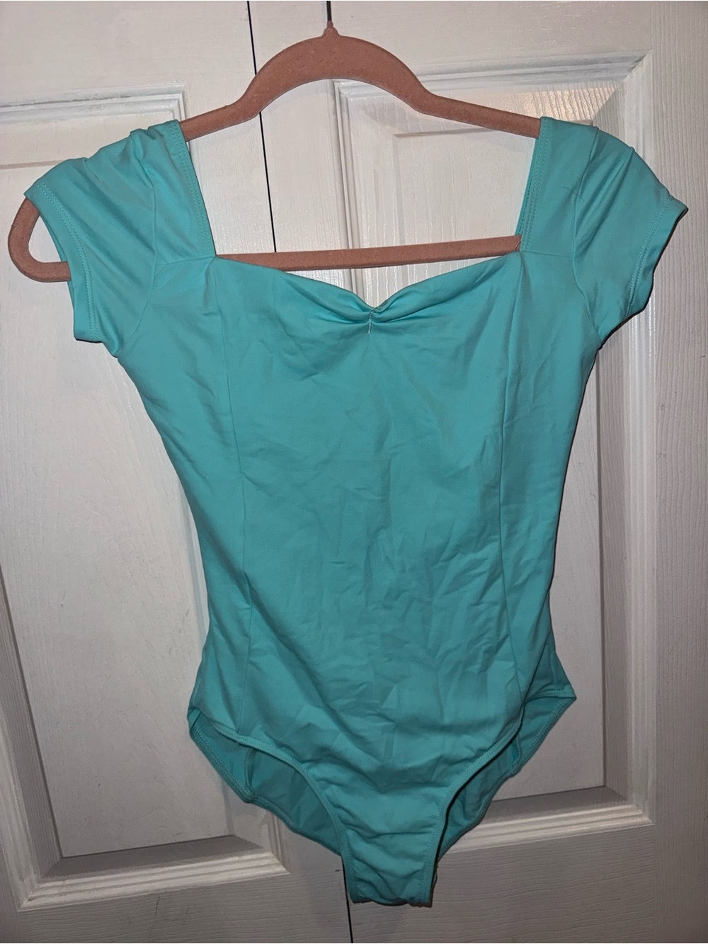 Turquoise Scoop Neck Women's Bodysuit